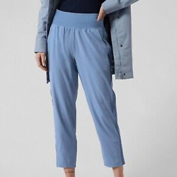 Athleta Nolita Slim Tapered Crop Pant Cottage Blue 14T - Picture 1 of 7